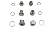 Polished Stainless Steel Drain/Fill Plug Kit for All '74 to '80 Models